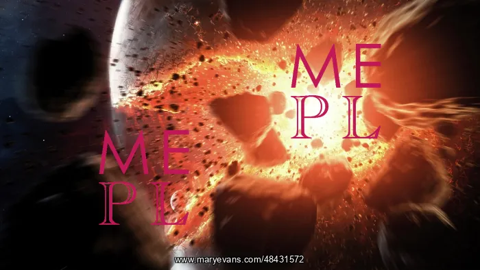  : Apocalyptic space scene with an exploding planet