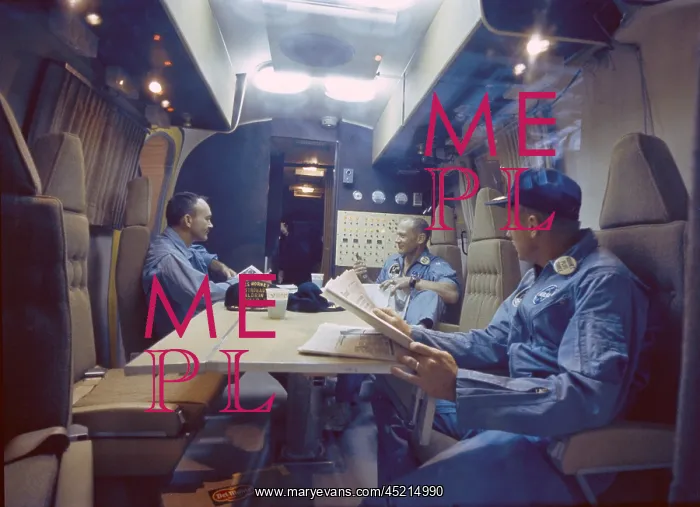: Apollo 11 Astronauts in quarantine trailer ? : Apollo 11 Astronauts in quarantine trailer ?