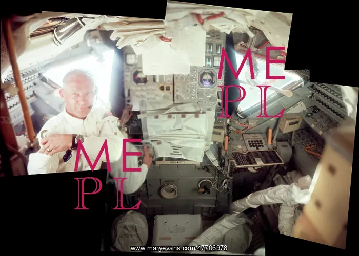 : Apollo 11, Composite of Buzz Aldrin In Lunar Module, 1969 : Apollo 11, Composite of Buzz Aldrin In Lunar Module, 1969