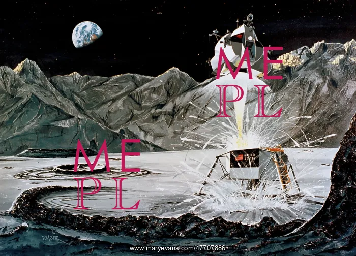 : Apollo 11, Lunar Module Ascent, Artist Concept : Apollo 11, Lunar Module Ascent, Artist Concept