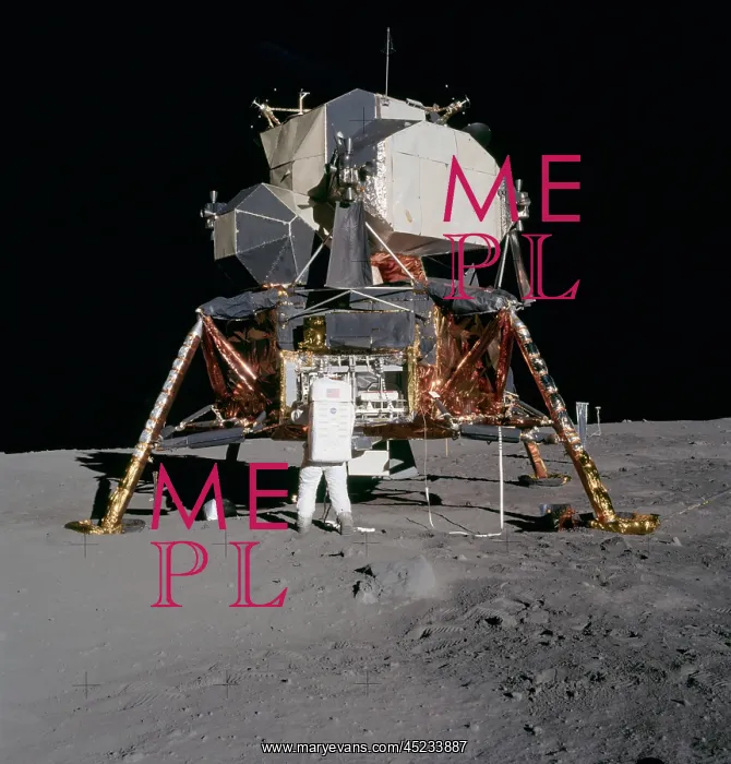 : Apollo 11 Lunar Module on the Moon's surface. ? : Apollo 11 Lunar Module on the Moon's surface. ?