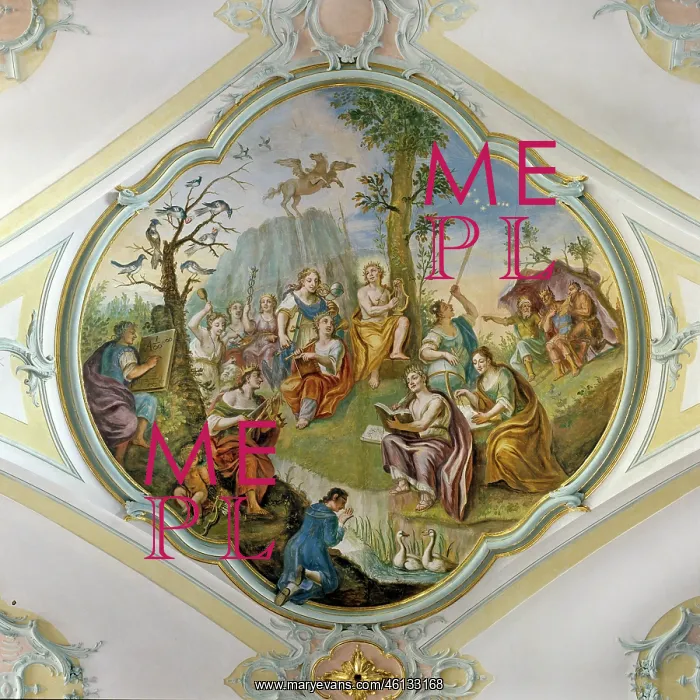 : Apollo with muses in front of mount Parnassus : Apollo with muses in front of mount Parnassus
