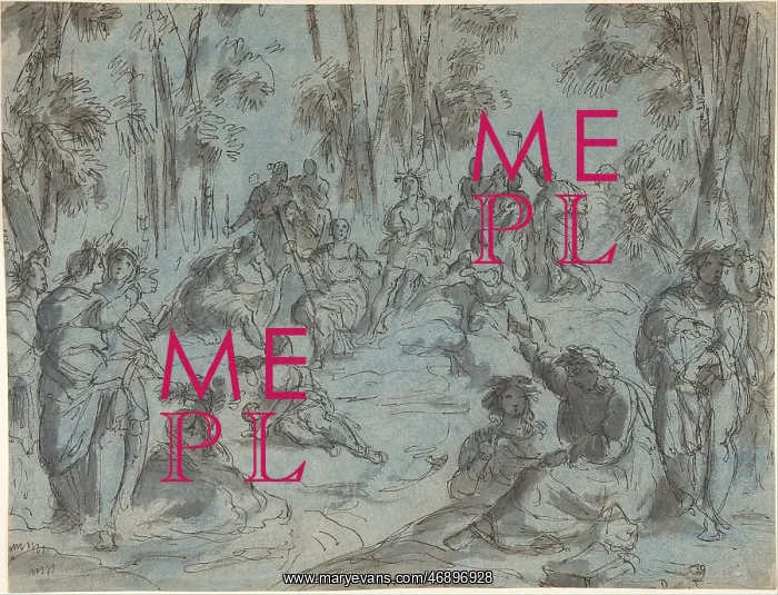 : Apollo and the Nine Muses surrounded by Poets : Apollo and the Nine Muses surrounded by Poets