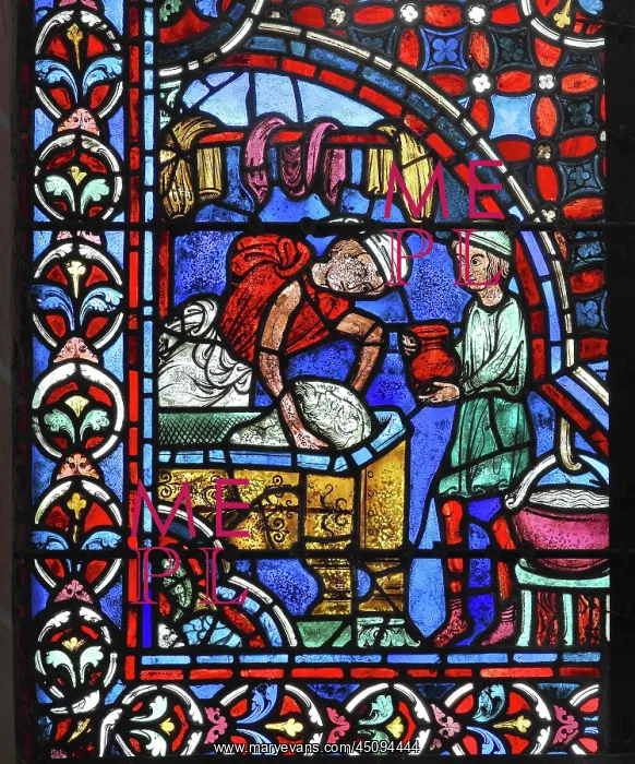 : Apostles stained glass window, Chartres cathedral, France : Apostles stained glass window, Chartres cathedral, France