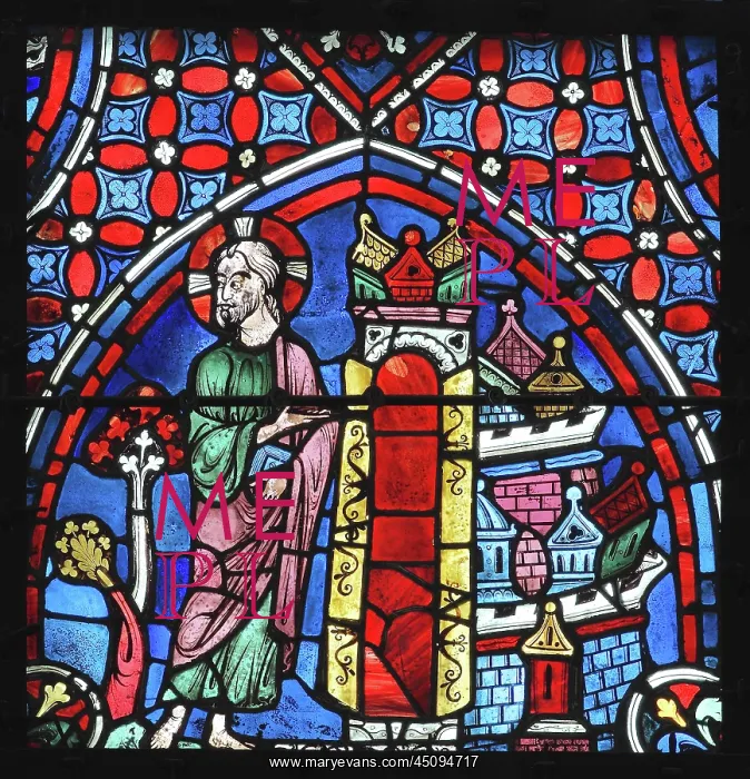 : Apostles stained glass window, Chartres cathedral, France : Apostles stained glass window, Chartres cathedral, France