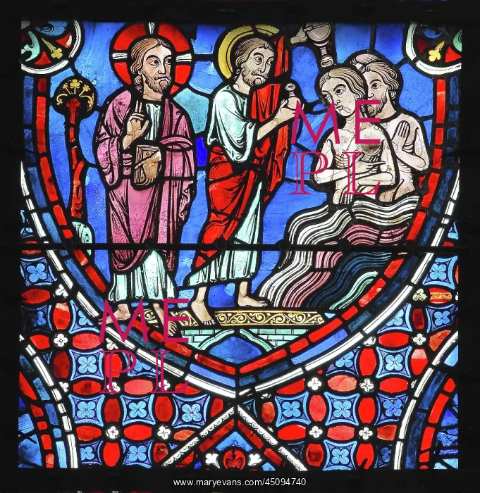 : Apostles stained glass window, Chartres cathedral, France : Apostles stained glass window, Chartres cathedral, France