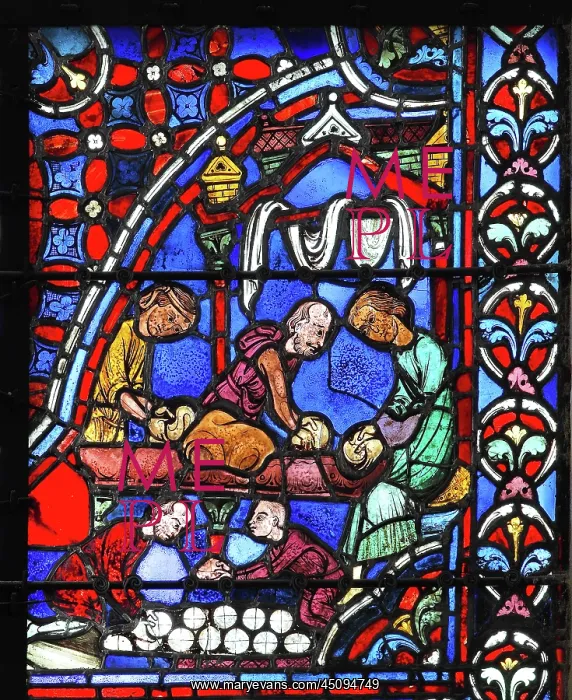 : Apostles stained glass window, Chartres cathedral, France : Apostles stained glass window, Chartres cathedral, France