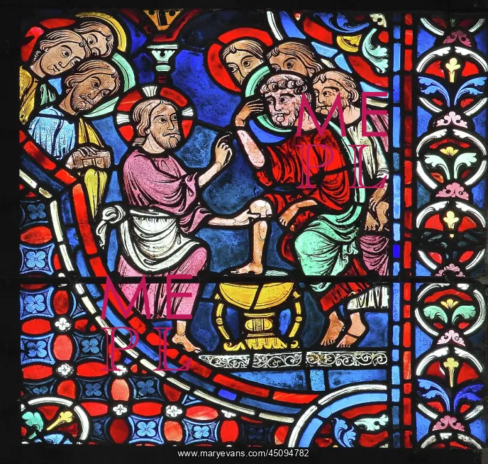 : Apostles stained glass window, Chartres cathedral, France : Apostles stained glass window, Chartres cathedral, France