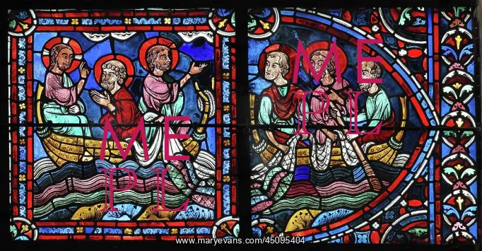 : Apostles stained glass window, Chartres cathedral, France : Apostles stained glass window, Chartres cathedral, France
