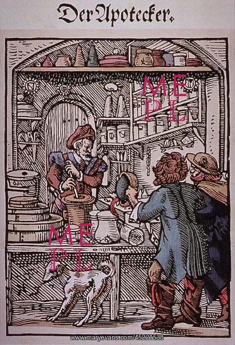 : The Apothecary. Two men approach a pharmacy ? : The Apothecary. Two men approach a pharmacy ?