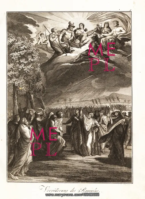 : The apotheosis of Romulus, first king of Rome, 716 BC : The apotheosis of Romulus, first king of Rome, 716 BC