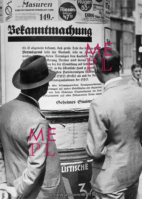 : Appeal to the confiscation of SPD funds, 1933 : Appeal to the confiscation of SPD funds, 1933