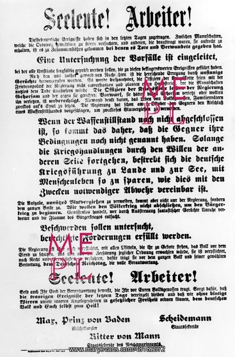 : Appeal at the time of the mutiny of the German High Seas Fle : Appeal at the time of the mutiny of the German High Seas Fle