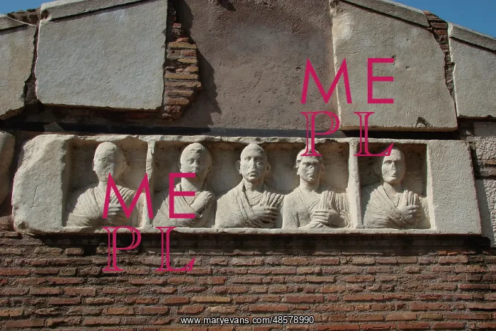  : The Appian Way. Funerary monument. Deceaseds. Relief. Rome