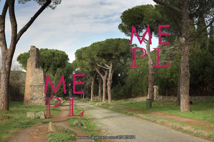 : Appian Way, Rome, Lazio, Italy : Appian Way, Rome, Lazio, Italy