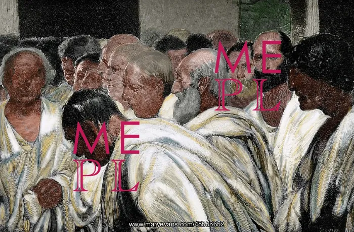 : Appius Claudius the Censor (340-273 BC). Engraving. Colored : Appius Claudius the Censor (340-273 BC). Engraving. Colored