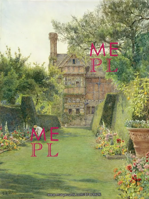 : Under the Apple Trees ' girl in garden : Under the Apple Trees ' girl in garden