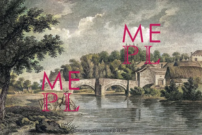  : APPLEBY. A carter waters his horse near the bridge at Appleby, Westmoreland