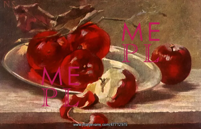 : Apples on Silver Tray : Apples on Silver Tray