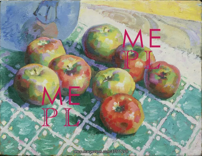 : Apples on a Tablecloth : Apples on a Tablecloth