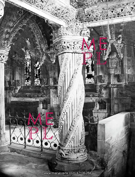 : Apprentice Pillar, Rosslyn Chapel, Scotland : Apprentice Pillar, Rosslyn Chapel, Scotland