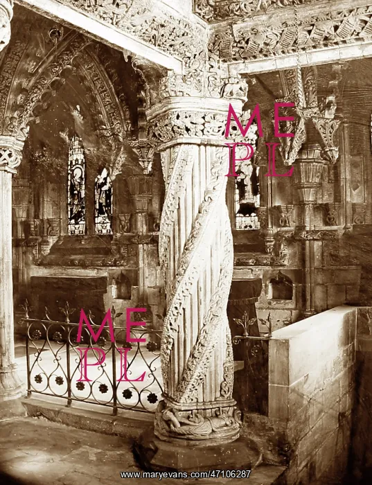 : Apprentice Pillar, Rosslyn Chapel, Scotland : Apprentice Pillar, Rosslyn Chapel, Scotland