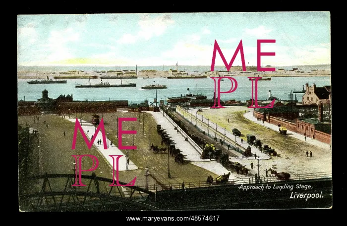 : Approach to Liverpool landing stage : Approach to Liverpool landing stage