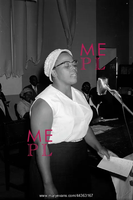 : April 16 1961 - Florence Mkhize addressing a meeting : April 16 1961 - Florence Mkhize addressing a meeting