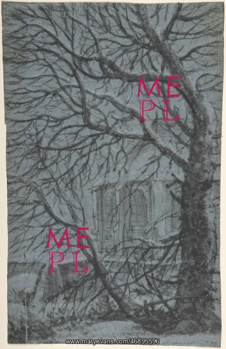 : Apse of a Church Seen Through the Snowy Branches : Apse of a Church Seen Through the Snowy Branches