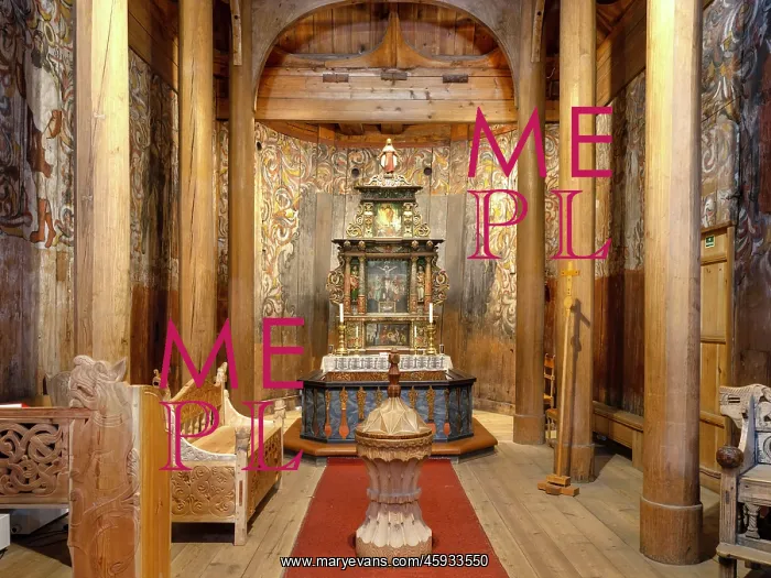 : Apse, Heddal Stave Church, Telemark, Norway : Apse, Heddal Stave Church, Telemark, Norway