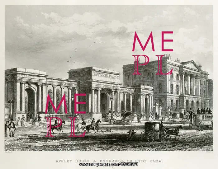 : Apsley House engraving : Apsley House engraving
