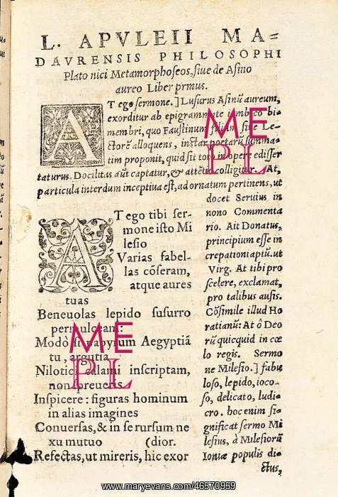  : APULEIUS, Lucius (124-180)