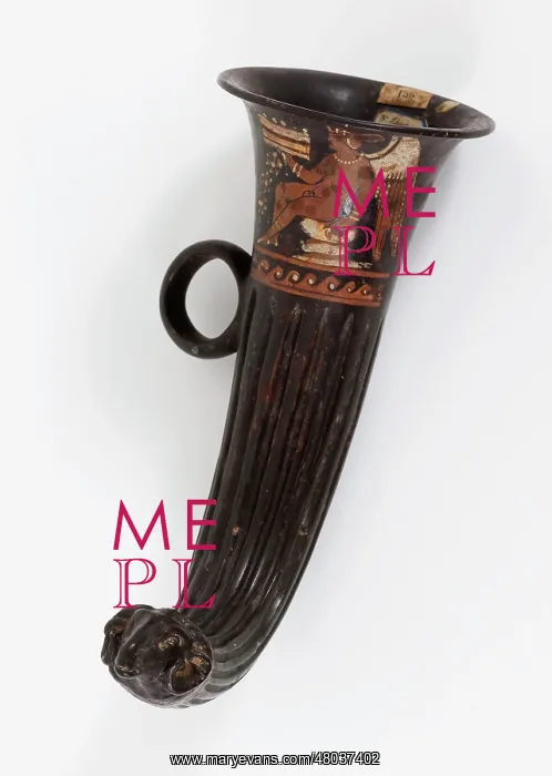 : Apulian Keras with the head of a ram : Apulian Keras with the head of a ram