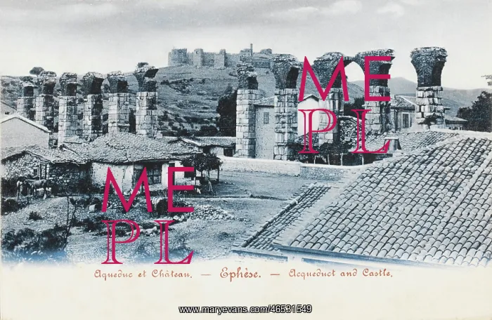: The Aqudeuct and Castle at Ephesus, Turkey : The Aqudeuct and Castle at Ephesus, Turkey