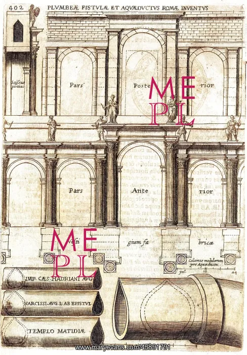  : AQUEDUCT. Detailed plans of Roman aqueducts
