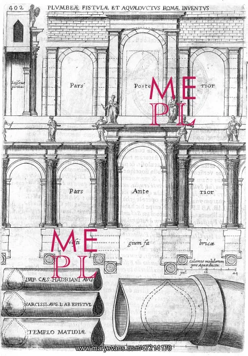  : AQUEDUCT. Detailed plans of Roman aqueducts