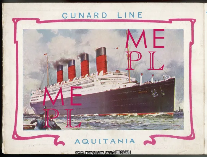  : Aquitania. Passenger liner on the trans- Atlantic run