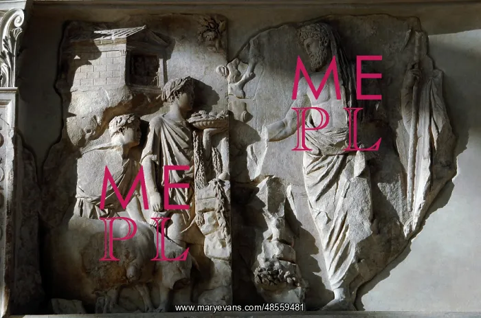 : Ara Pacis Augustae. Aeneas sacrificing to the Penates. Relie : Ara Pacis Augustae. Aeneas sacrificing to the Penates. Relie