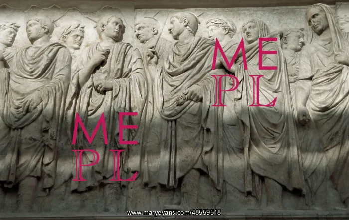 : Ara Pacis Augustae. Processional frieze. Detail. Relief. Sou : Ara Pacis Augustae. Processional frieze. Detail. Relief. Sou