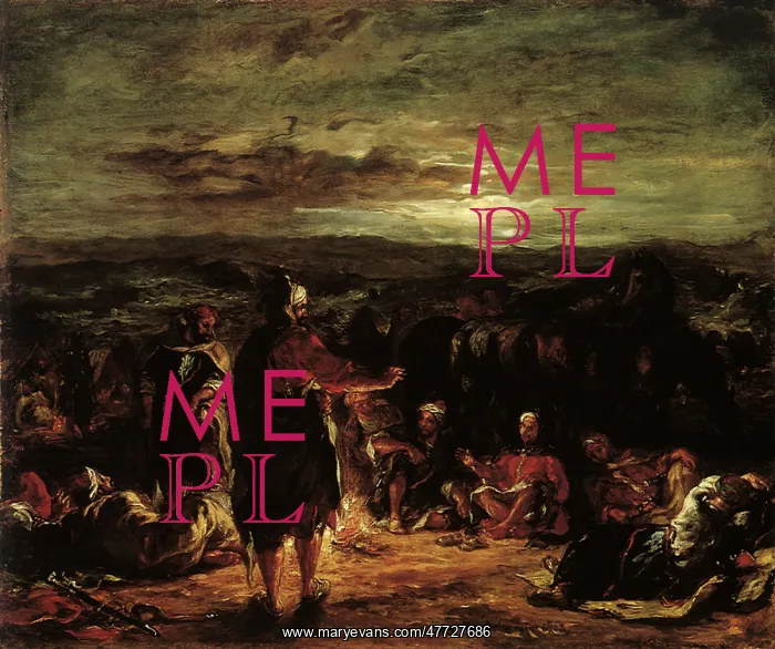 : An Arab Camp at Night, by Delacroix : An Arab Camp at Night, by Delacroix