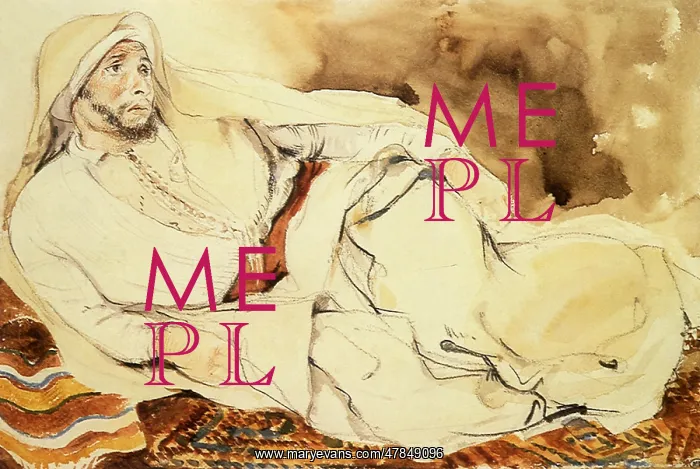 : Arab Chieftain Reclining on a Carpet, by Delacroix : Arab Chieftain Reclining on a Carpet, by Delacroix