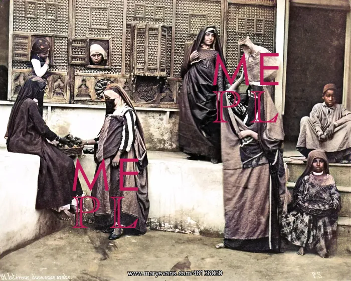 : Arab courtyard scene, Egypt : Arab courtyard scene, Egypt