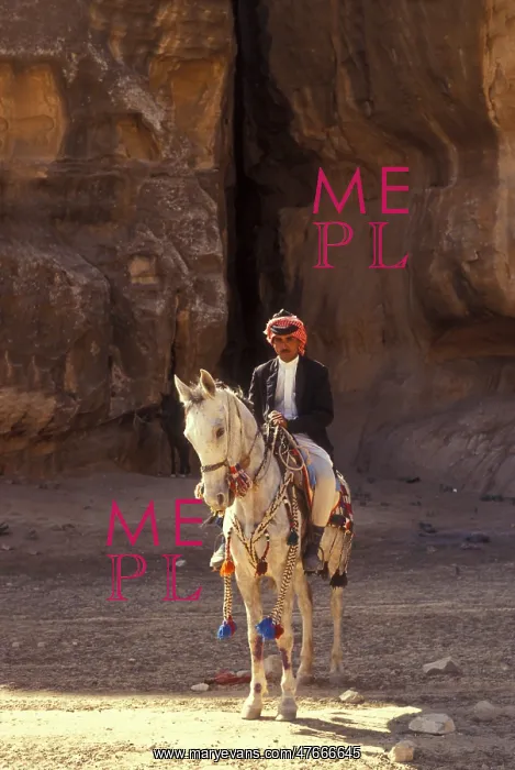 : Arab man on grey Arabian horse : Arab man on grey Arabian horse