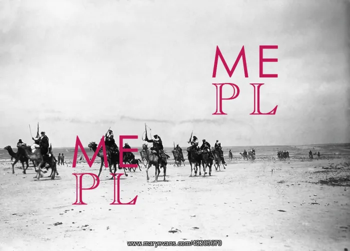 : Arab riders on camels, 1915 : Arab riders on camels, 1915
