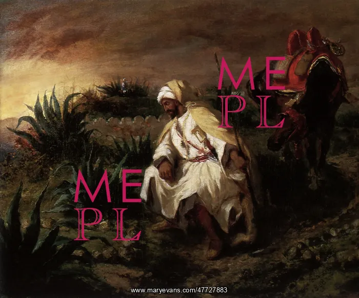  : Arab Soldier By a Grave, by Delacroix