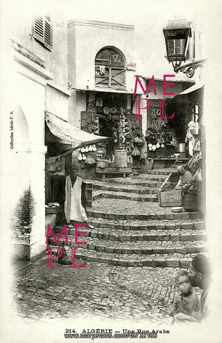 : Arab Street with small shops - Algiers, Algeria : Arab Street with small shops - Algiers, Algeria