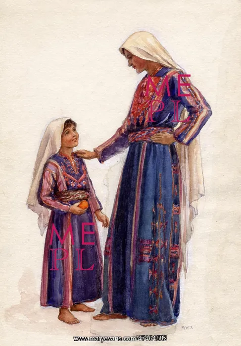  : Arab woman and girl