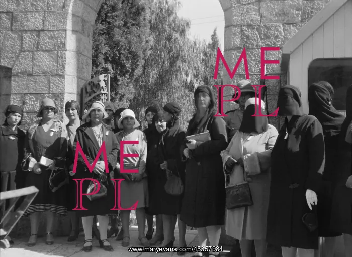 : Arab womens protest delegation at the residence : Arab womens protest delegation at the residence