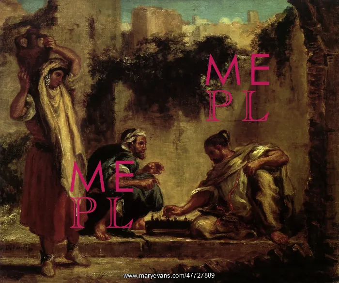  : Arabs Playing Chess, by Delacroix
