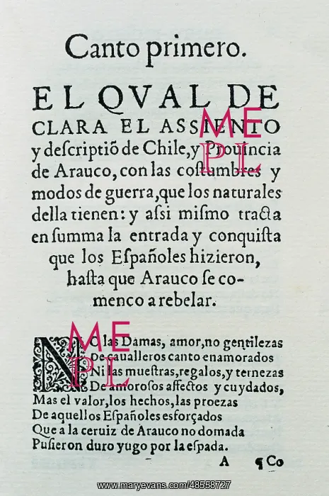 : The Araucanian by Alonso de Ercilla : The Araucanian by Alonso de Ercilla